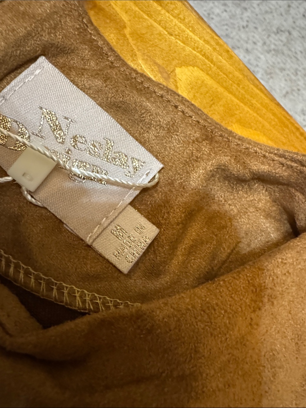 Nolita Brown Suede-Look Fringe Midi Dress - Picture 3 of 4